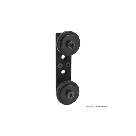 Blk 10S Dual Roller Wheel Bracket Assy MPN:2753-BLACK