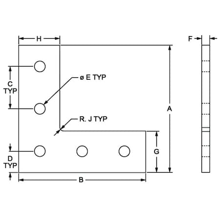 T-SlotFrmingConnector, Alum, Slvr, 90mm, 4mm MPN:30-4481