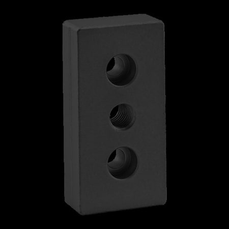 Ctr Tap Base Plate, 40mm X 80mm W/M12 Tap MPN:40-2135-BLACK