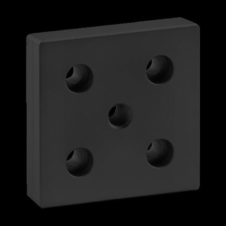 Ctr Tap Base Plate, 80mm X 80mm W/M12 Tap MPN:40-2140-BLACK