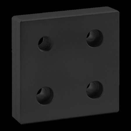 Base Plate 80mm X 80mm W/M12 Corner Tap MPN:40-2141-BLACK