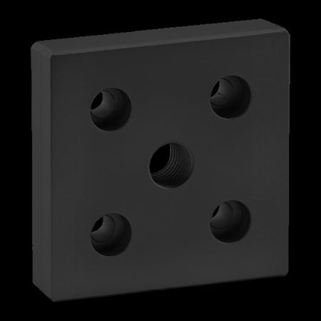 Ctr Tap Base Plate, 80mm X 80mm W/M16 Tap MPN:40-2145-BLACK