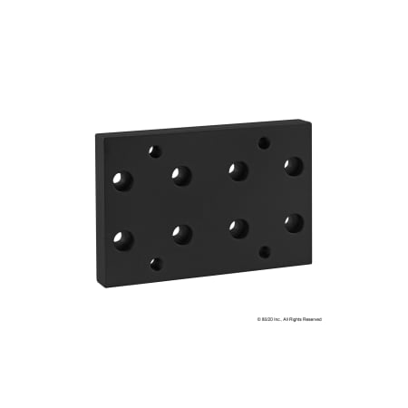 Blk Heavy Duty Flange Mount Caster Plate MPN:40-2147-BLACK