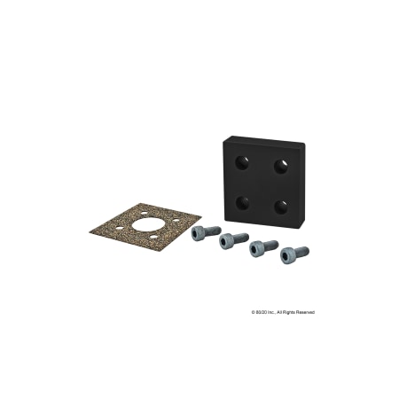 Blank Press Manifold Plate 80mm X 80mm MPN:40-2350-BLACK