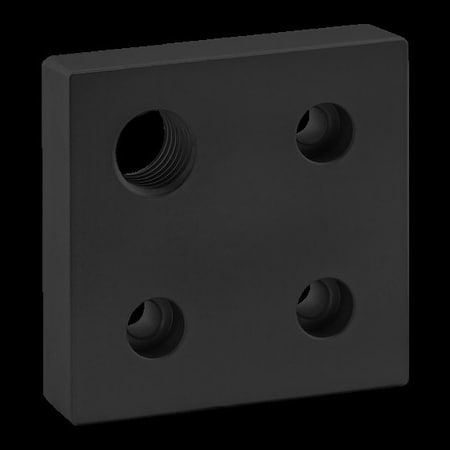 Blk 80mmx80mm Base Plate W/M20 Crnr Tap MPN:40-2367-BLACK