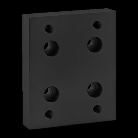 Blk 40 S Flange Mount Caster Base Plate MPN:40-2420-BLACK