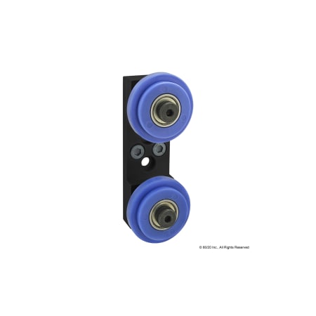 Dual Roller Wheel Bracket Assembly MPN:40-2755-BLACK