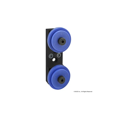 Dual Roller Wheel Bracket Assembly MPN:40-2756-BLACK