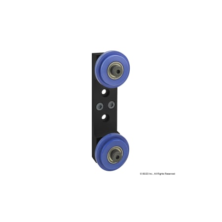 Dual Roller Wheel Bracket Assembly MPN:40-2758-BLACK