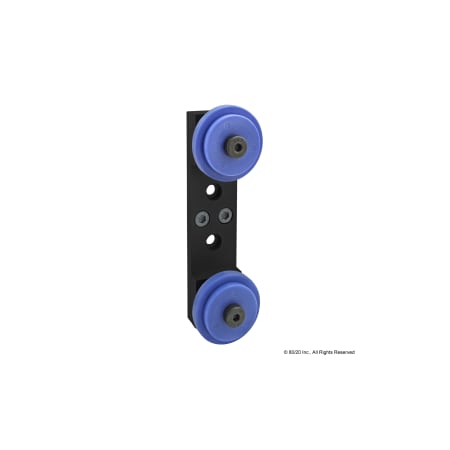 Dual Roller Wheel Bracket Assembly MPN:40-2759-BLACK
