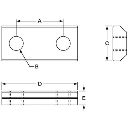 T-SlotFramingConnector, Steel, 6.2x15.9mm MPN:40-3088