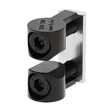 T-SlotFramingConnecto, Zinc, Blk, 39.2mm MPN:40-3101