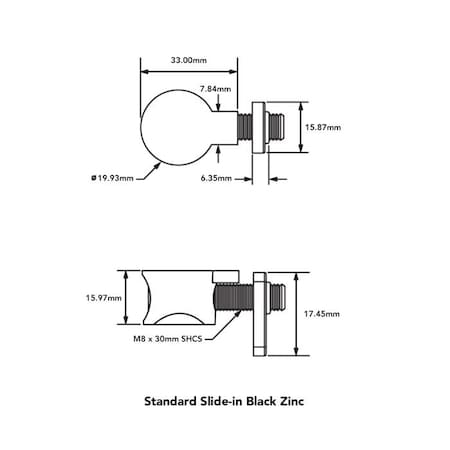 T-SlotFramingConnectr, Zinc, Blk, 17.5x20mm MPN:40-3359