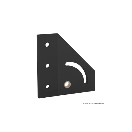 Black 40S 90 Deg Left Hand Pivot Bracket MPN:40-4333-BLACK