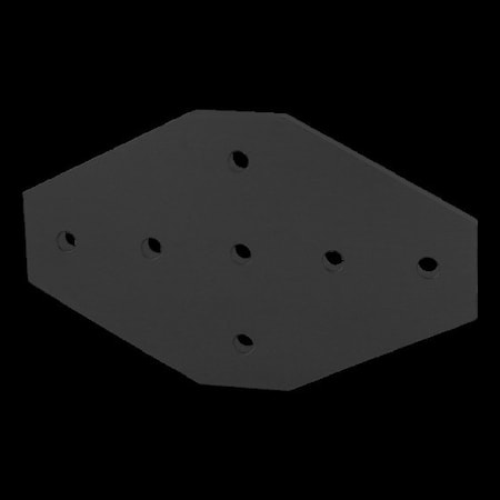 Black 40 S 7 Hole Cross Joining Plate MPN:40-4335-BLACK