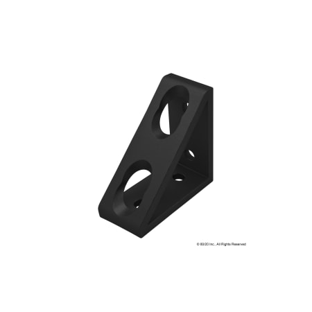 InsideCornerBracket, Alum, Blk, 80mm, 80mm MPN:40-4336-BLACK