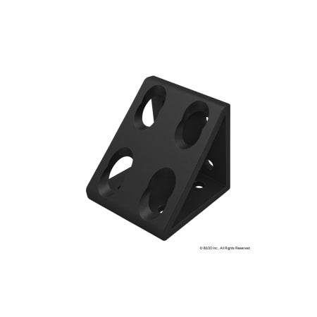 InsideCornerBracket, Alum, Blk, 80mm, 80mm MPN:40-4338-BLACK