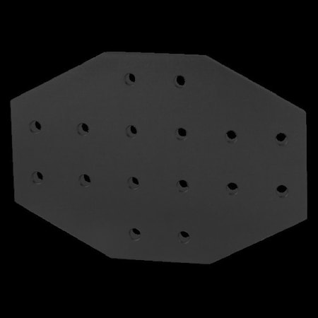 Black 40 S 16 Hole Cross Joining Plate MPN:40-4370-BLACK