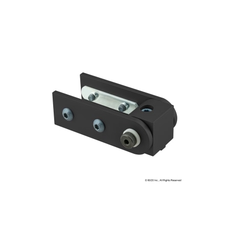 Black 40S Right Angle 0 Deg Living Hinge MPN:40-4428-BLACK