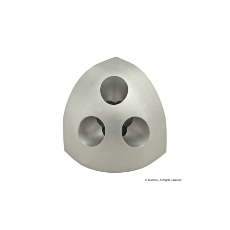 RoundedTriCorner, Alum, Silver, 40mm, 40mm MPN:40-4443