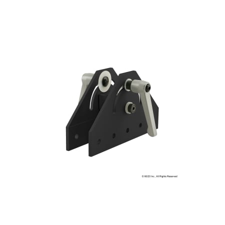 Dbl Pivot Assembly, 180 Deg W/L-Handles MPN:40-4453-BLACK