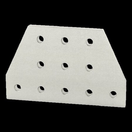 TeeJoiningPlate, Alum, Silver, 3in, 13/64in MPN:4021