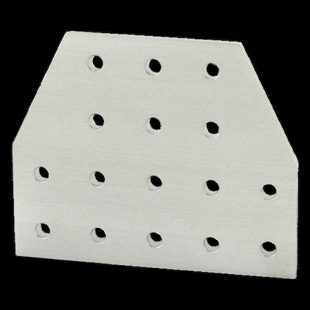 TeeJoiningPlate, Alum, Silver, 4in, 13/64in MPN:4022