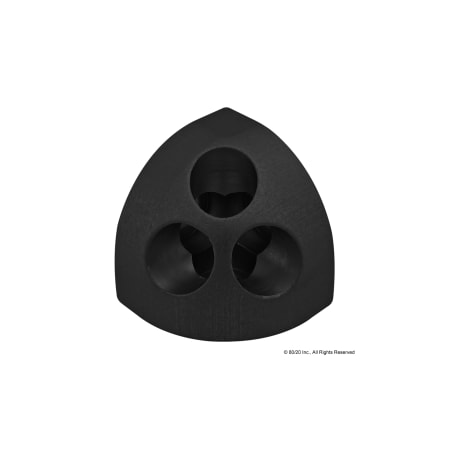 TriangularCrnrConnector, Alum, Blk, 1in, 1in MPN:4041-BLACK