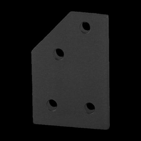 Angle Joining Plate, 45 Deg 4 Hole 10S MPN:4145-BLACK