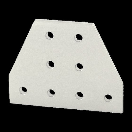 TeeJoiningPlate, Alum, Silver, 3in, 13/64in MPN:4155