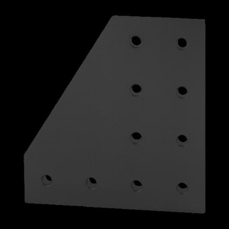 JoiningPlate, Aluminum, Black, 6in, 1/4in MPN:4327-BLACK