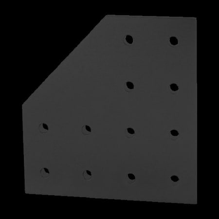 Blk 15 S 12 Hole 90 Degree Joining Plate MPN:4328-BLACK