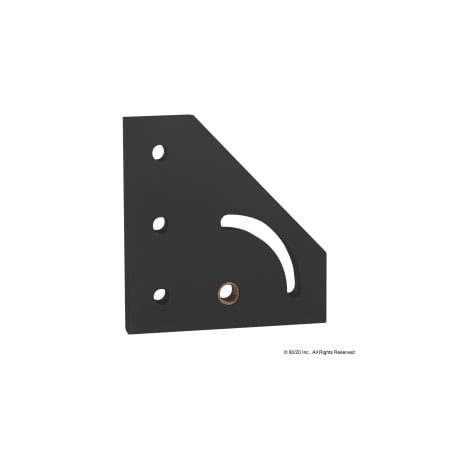 Black 15 S 90 Deg Pivot Bracket Rt Hand MPN:4337-BLACK