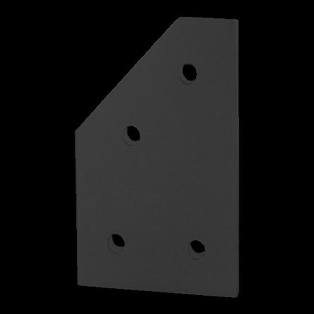 Angle Joining Plate, 45 Deg, 4 Hole, 15S MPN:4346-BLACK