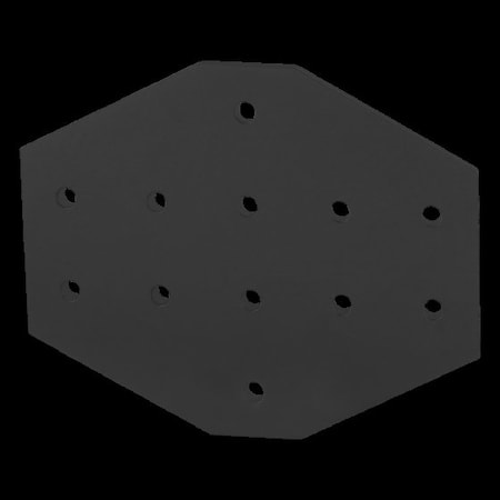 Black 15 S 12 Hole Cross Joining Plate MPN:4360-BLACK