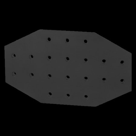 Black 15 S 20 Hole Cross Joining Plate MPN:4423-BLACK