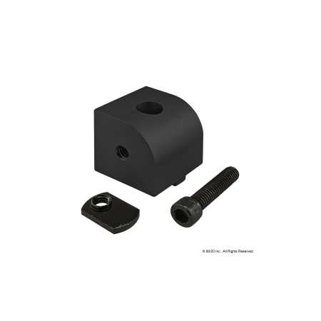 Blk 15S 0 Deg Right Angle Living Nub MPN:4425-BLACK