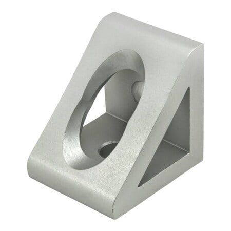 T-SlotFrmingConnectr, Alum, Slvr, 45mm, 45mm MPN:45-4332