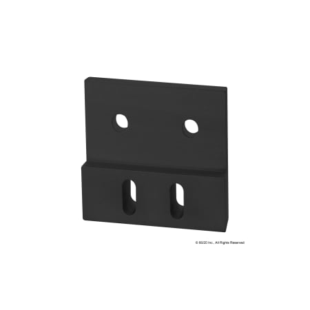 Trans Ctr Dbl Slotted Strip, 4 Hole MPN:4524-BLACK