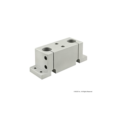 DblShaftBase, Alum, Slvr, 231/64in, 21/8in MPN:5125