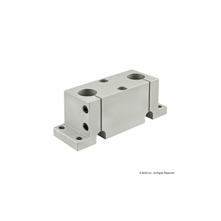 DblShaftBase, Alum, Slvr, 231/64in, 21/8in MPN:5150