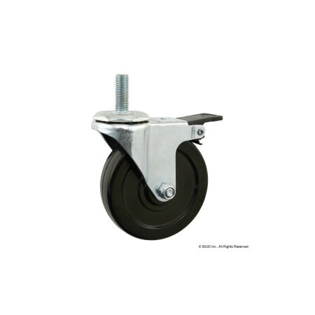 M12X30 100mm Thrd Stem Swvl Castr W/Brk MPN:65-2345