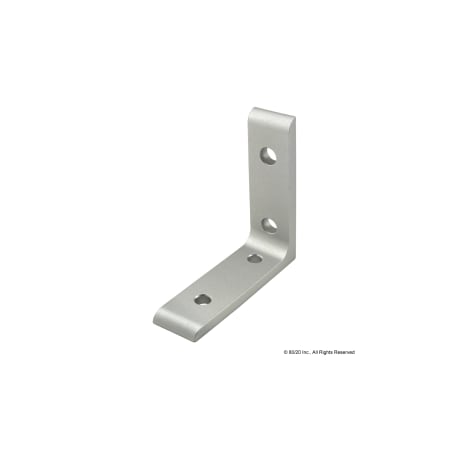 InsideCornerBracket, Alum, Slvr, 80mm, 80mm MPN:65-4504