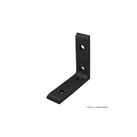 InsideCornerBracket, Alum, Blk, 80mm, 80mm MPN:65-4504-BLACK