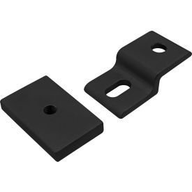 80/20® 20 Series Single Arm Narrow Mesh Retainer w/ Narrow Backing Plate Aluminum Black 20-2491-BLACK