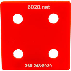80/20® 15 30 Series 30 End Cap w/ Push-Ins Red 2050RED