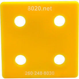 80/20® 15 30 Series 30 End Cap w/ Push-Ins Yellow 2050YEL