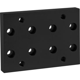 80/20® 15 Series Heavy Duty Flange Mount caster Plate Black 2147-BLACK