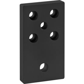80/20® 10 Series Leveling Anchoring Base Plate With 3/8-16 Tap 6-Hole Black 2169-BLACK