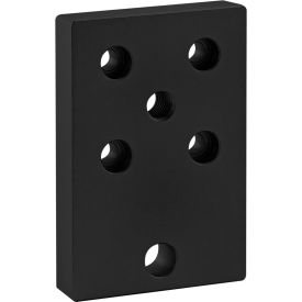 80/20® 15 Series Leveling Anchoring Base Plate With 1/2-13 Tap 6-Hole Black 2180-BLACK